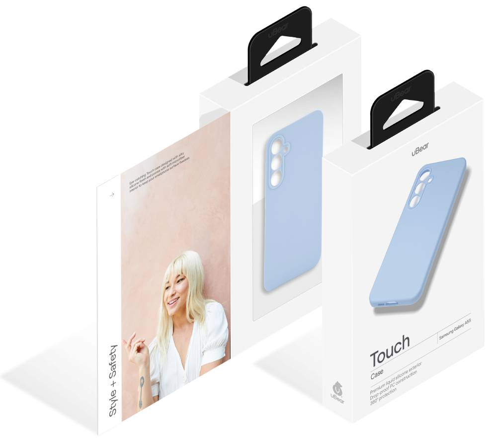 Чехол-накладка uBear Touch case для Samsung Galaxy A55 Голубой 3100-1468 - фото 4