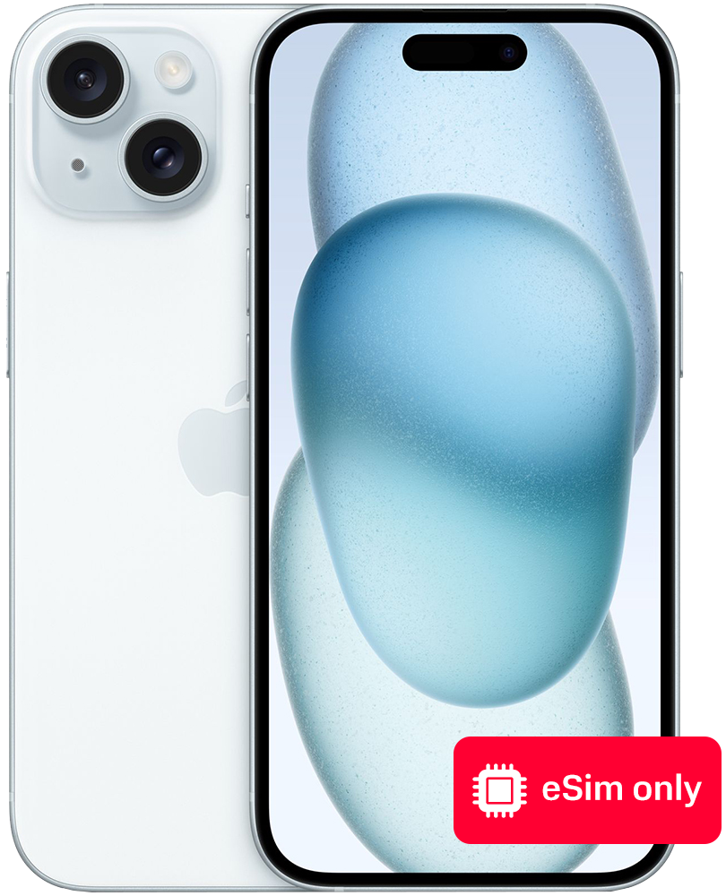 

Смартфон Apple, iPhone 15 512Gb eSIM only Голубой