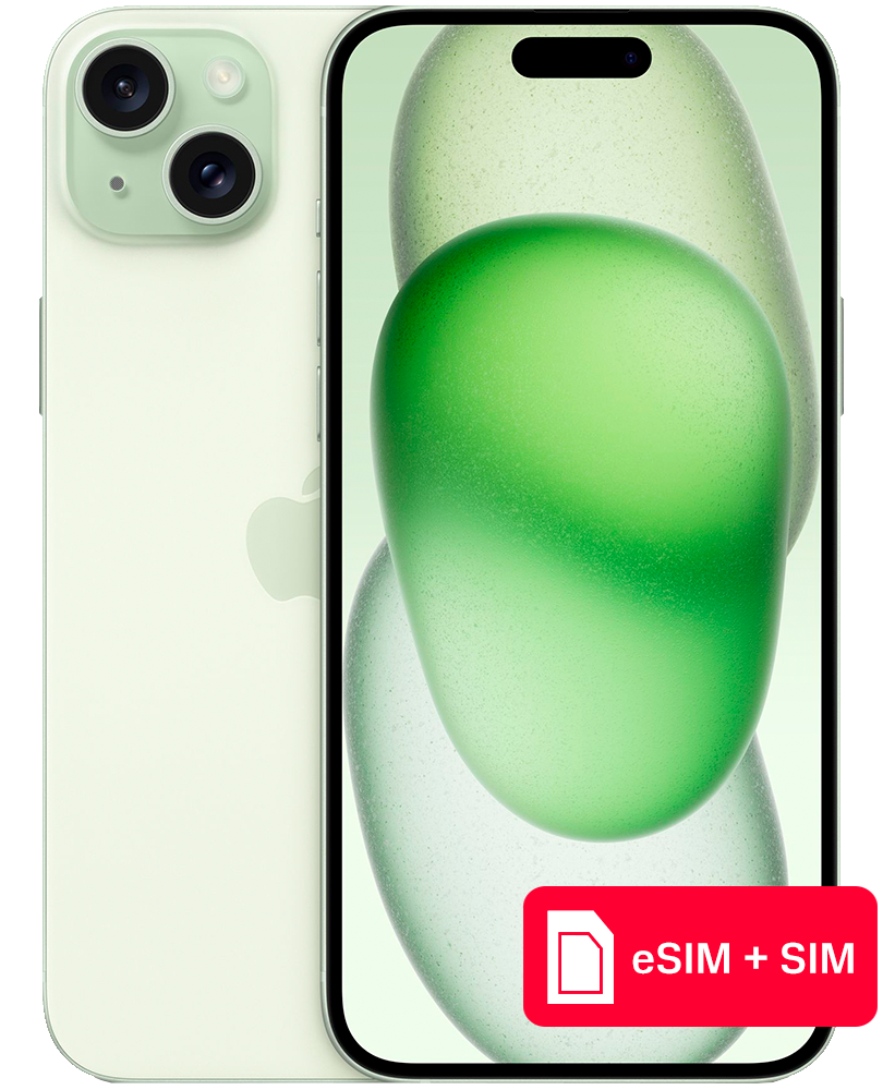 

Смартфон Apple, iPhone 15 Plus 256Gb eSIM + SIM Зеленый