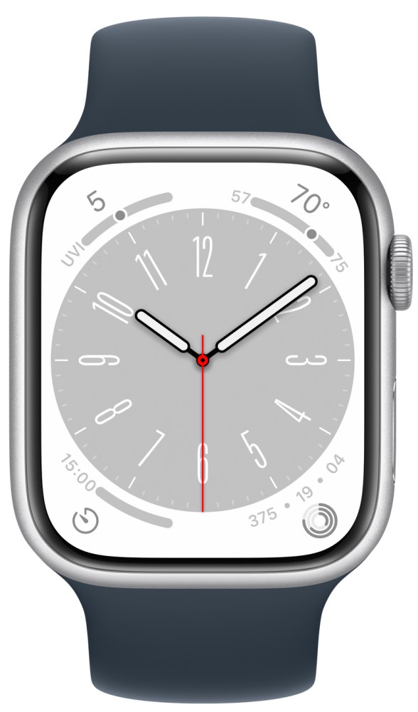 Часы Apple Watch Series 8 GPS 41мм корпус из алюминия серебро + ремешок Синий омут 0200-3215 Watch Series 8 GPS 41мм корпус из алюминия серебро + ремешок Синий омут - фото 2