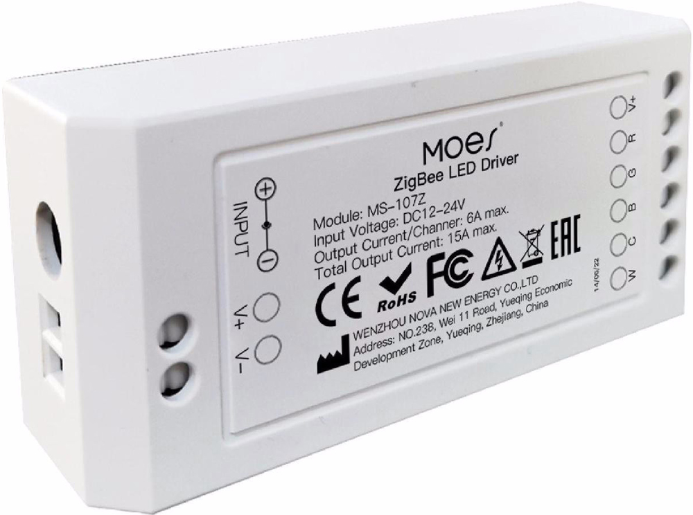 Светодиодный контроллер MOES Zigbee LED driver MS-107Z Белый 0200-3642 - фото 2