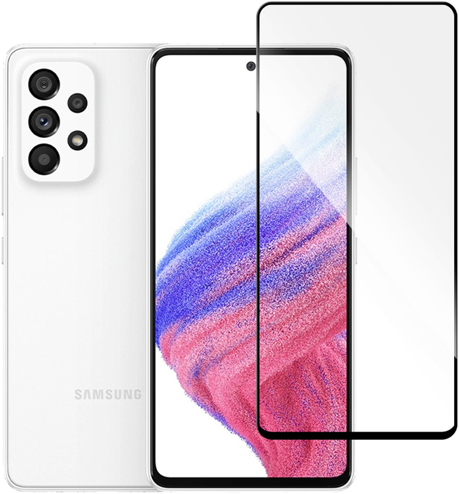 

Стекло защитное BLUEO, 2.5D Silk full cover для Samsung Galaxy A73, 0.26mm Черная рамка