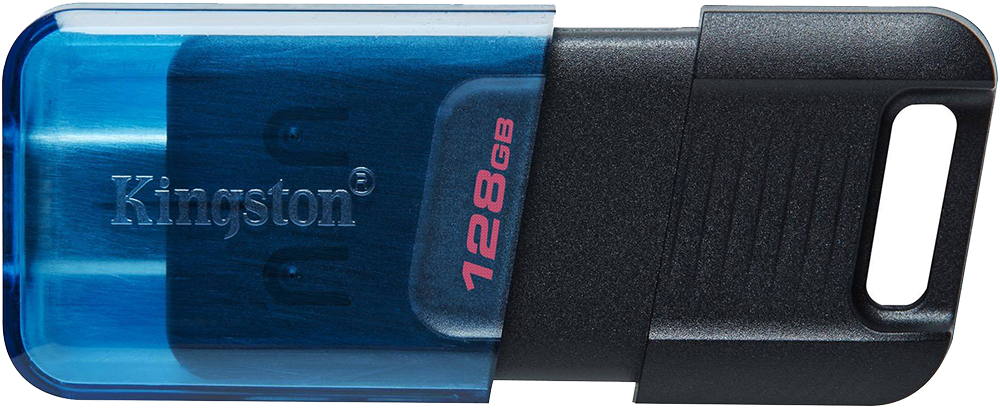 USB Flash Kingston DataTraveler 80M 128GB OTG USB 3.2 Gen 1 USB Type- Черная (DT80M/128GB) 0305-1529 DT80M/128GB DataTraveler 80M 128GB OTG USB 3.2 Gen 1 USB Type- Черная (DT80M/128GB) - фото 1