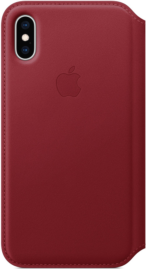 Чехол-книжка Apple iPhone XS MRWX2ZM/A Shell кожа Red