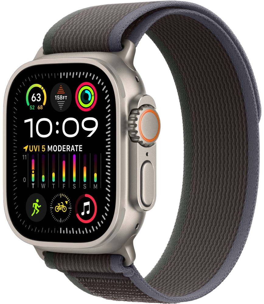 Часы Apple Watch Ultra 2 GPS 49мм корпус из титана + ремешок trail loop Синий/Черный