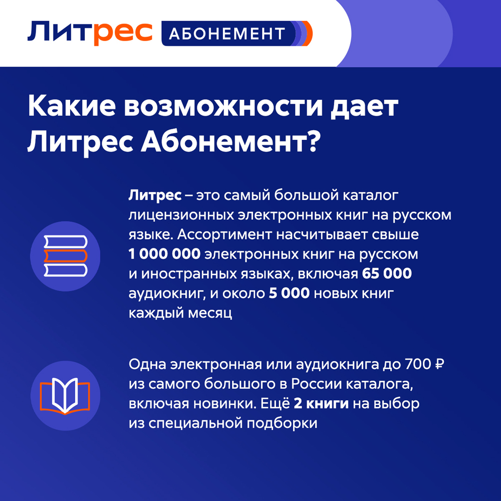 Цифровой продукт Литрес Электронный сертификат. Абонемент 6 мес 1501-0492 - фото 2