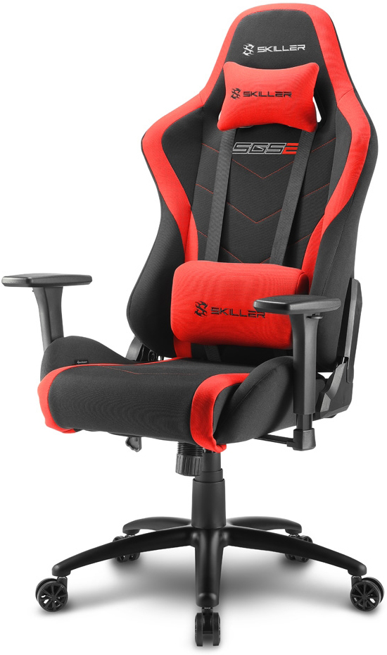 Игровое кресло Sharkoon Skiller SGS2 ткань Черно-красное