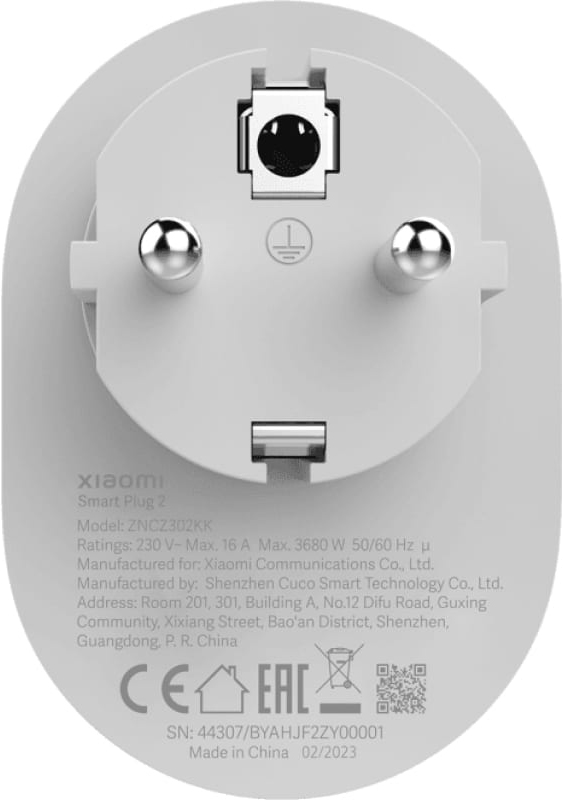 Умная розетка Xiaomi Smart Power Plug 2 EU Белая 0600-0821 BHR6868EU - фото 3