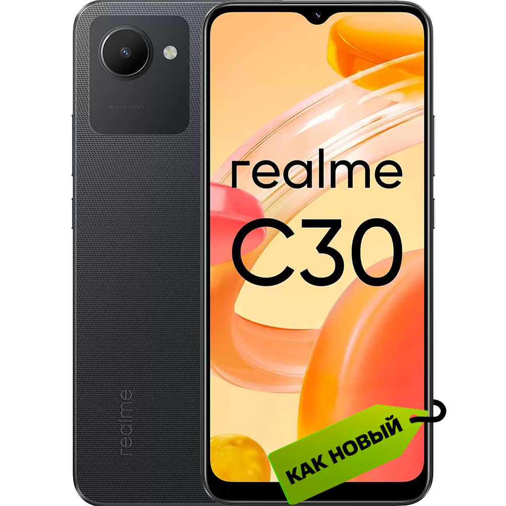 

Смартфон realme, C30 2/32 Гб Черный «Как новый»