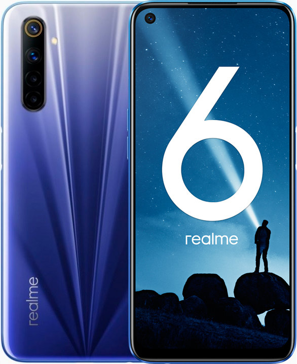 Смартфон Realme 6 8/128Gb Comet Blue 0101-7125 6 8/128Gb Comet Blue - фото 1