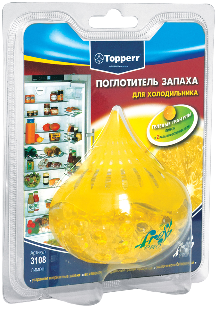 Поглотитель запаха для холодильника Topperr гелевый 