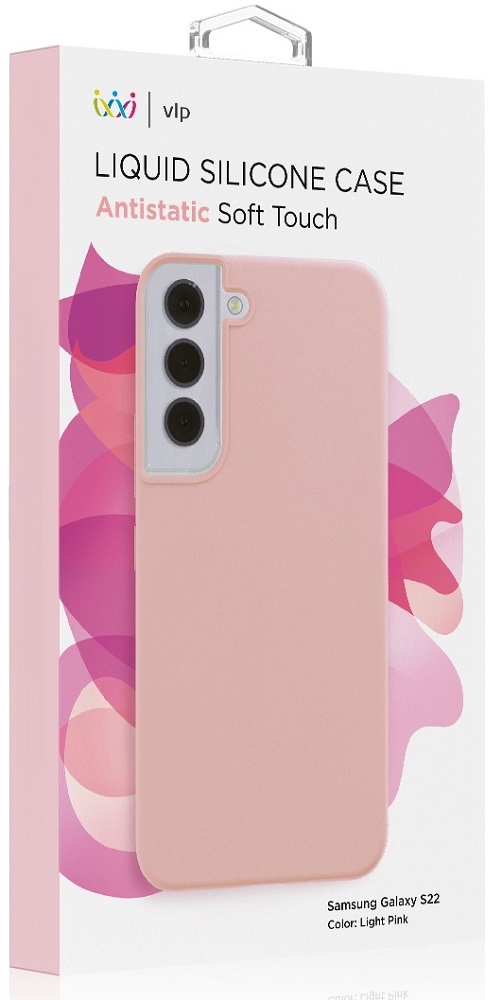 Чехол-накладка VLP Silicone case Samsung S22 Светло-розовый 0319-0208 Galaxy S22 - фото 4