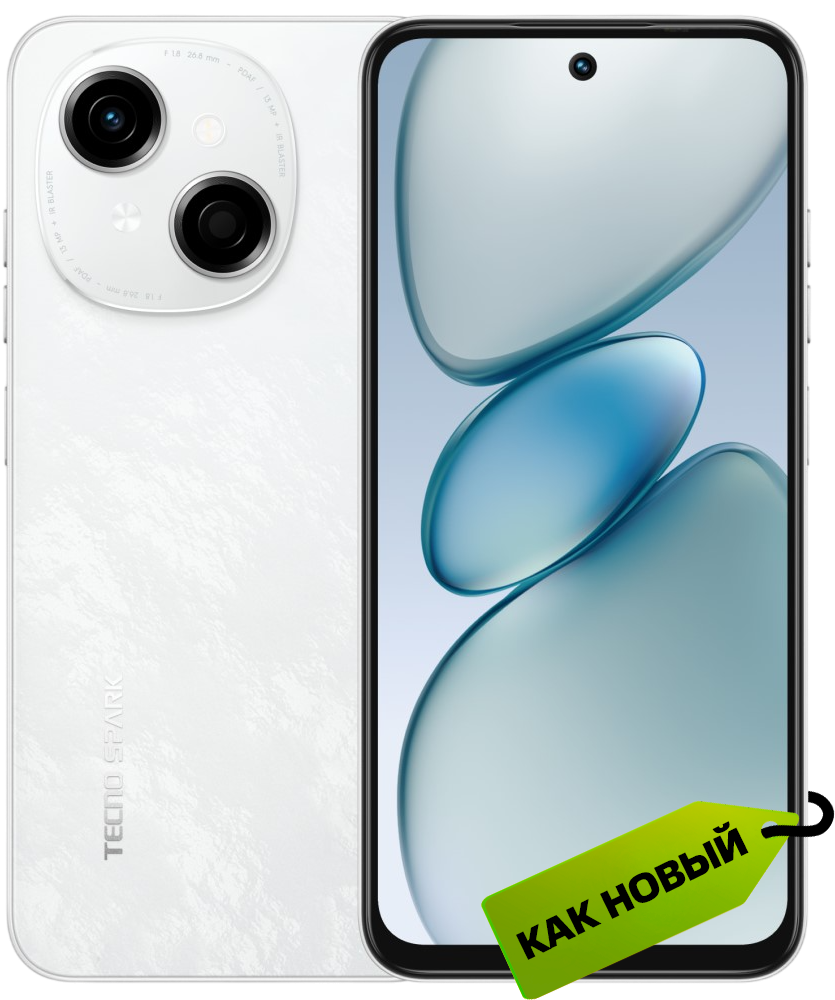 

Смартфон TECNO, Spark Go 1 4/128 Гб Белый "Как новый"