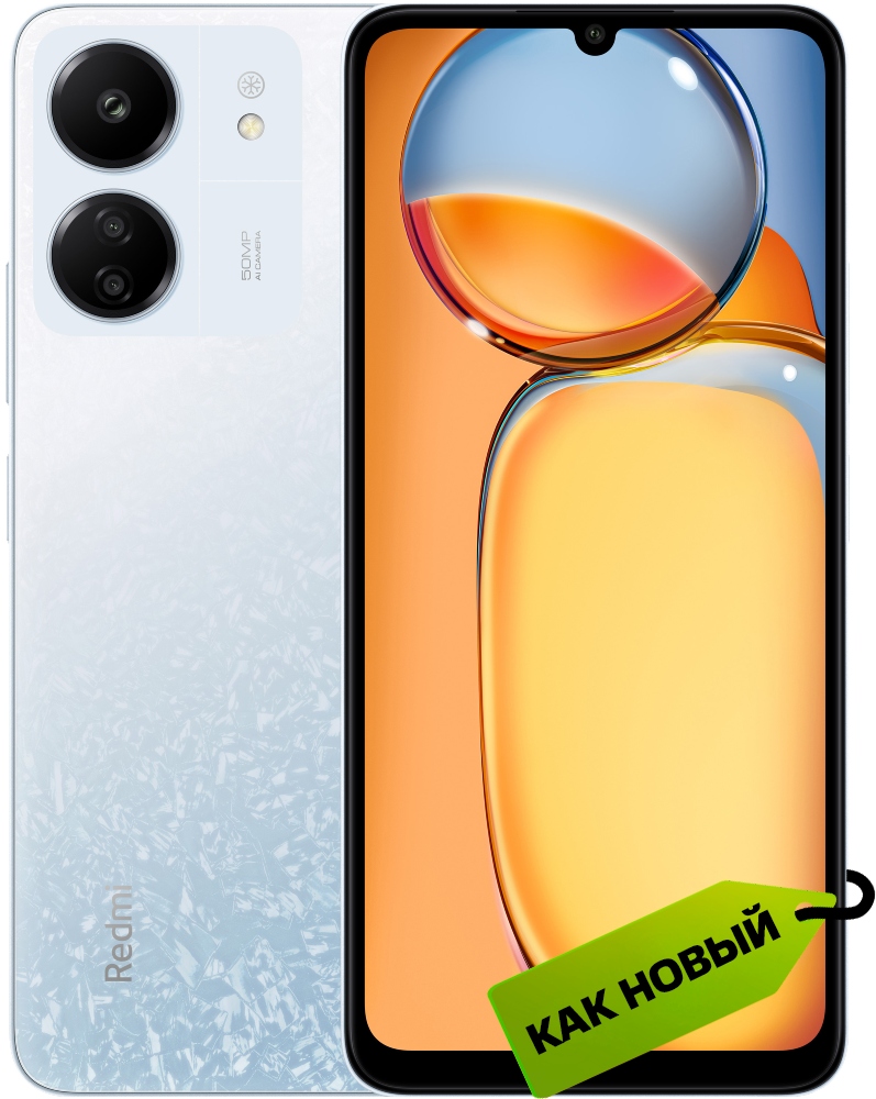 

Смартфон Xiaomi, Redmi 13C 4/128 Гб Морозный белый "Как новый"