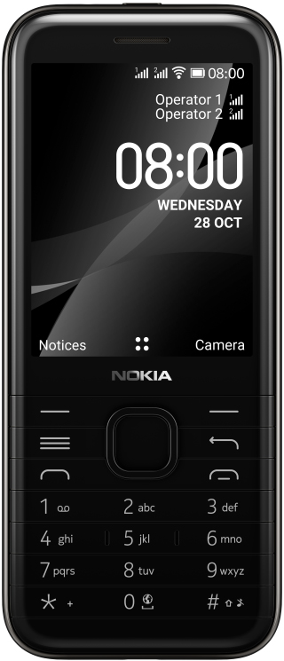 Мобильный телефон Nokia 8000 Dual sim Black