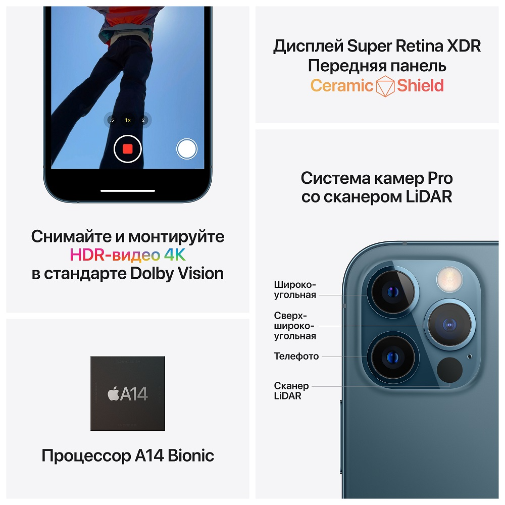 Смартфон Apple iPhone 12 Pro 128Gb Графитовый «Как новый» 7000-4879 MGMR3RU/A - фото 7