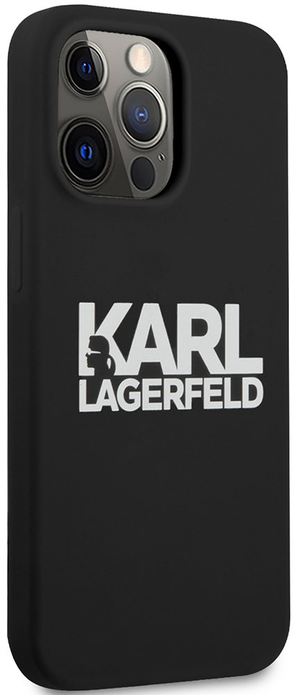 Чехол-накладка Karl Lagerfeld для iPhone 13 Pro Liquid silicone Stack logo Hard Черный 0319-0405 - фото 3