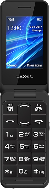 

Мобильный телефон teXet, TM-B206 Dual sim Anthracite