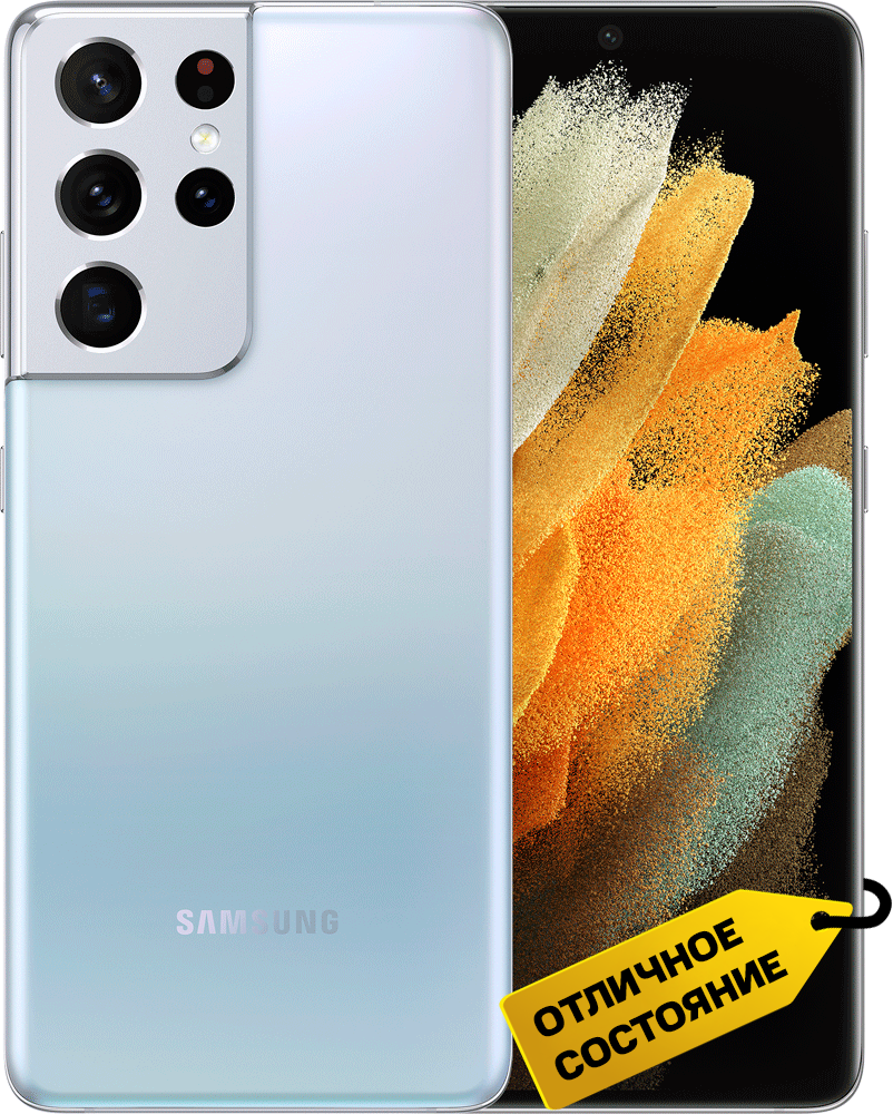 

Смартфон Samsung, Galaxy S21 Ultra 12/128Gb Серебристый «Отличное состояние»