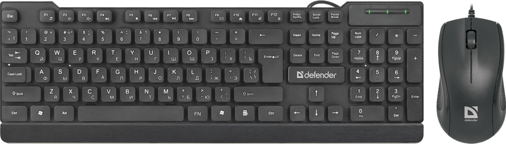 Комплект (клавиатура и мышь) Defender York C-777 RU Черный