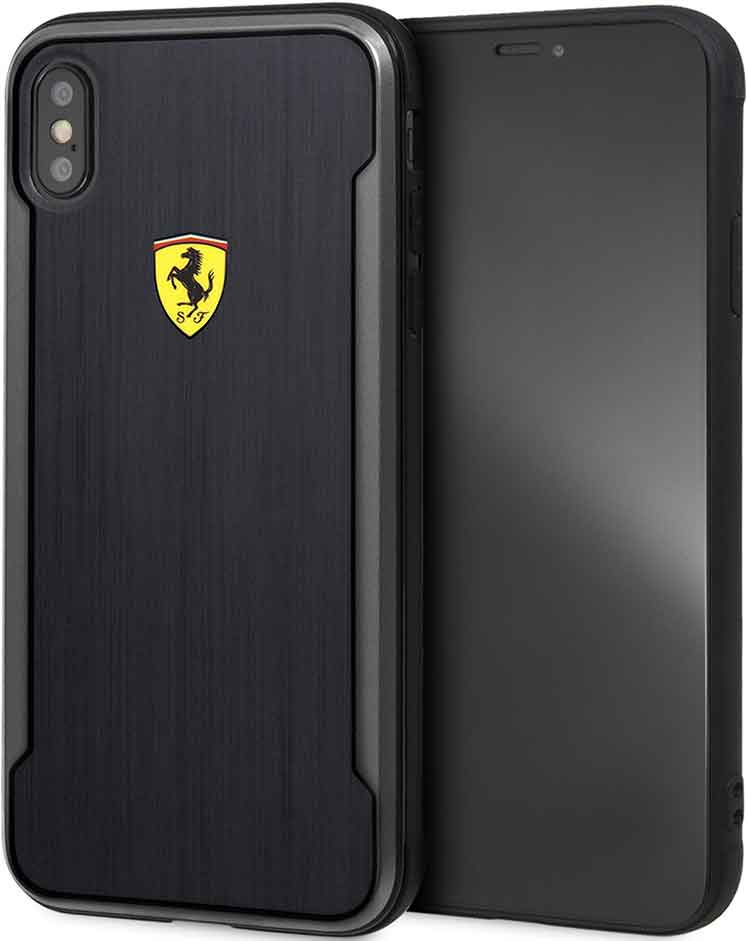 

Клип-кейс Ferrari, iPhone ХS Max пластик под карбон Black