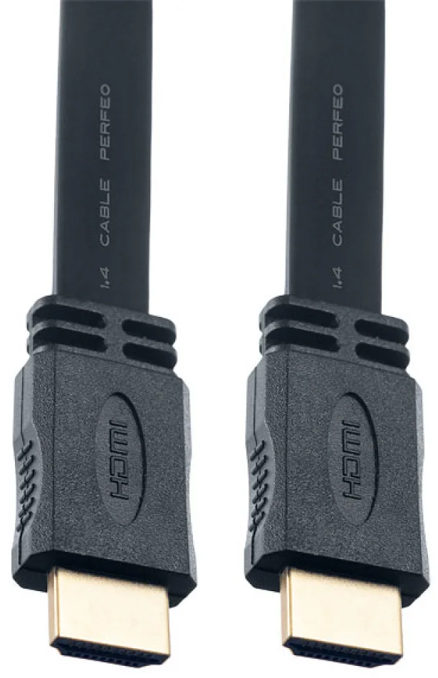 Дата-кабель Perfeo HDMI A-HDMI A 1м ver.1.4 плоский Black дата кабель perfeo hdmi a hdmi a 1м ver 1 4 плоский black