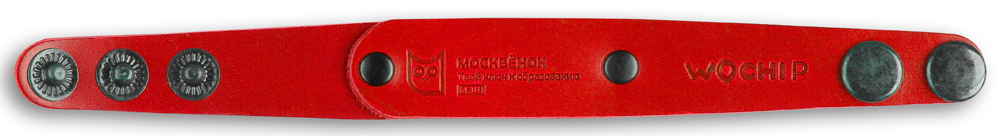 Браслет RFID Москвенок WCH PS2 RU кожаный Red 7000-0334 - фото 2