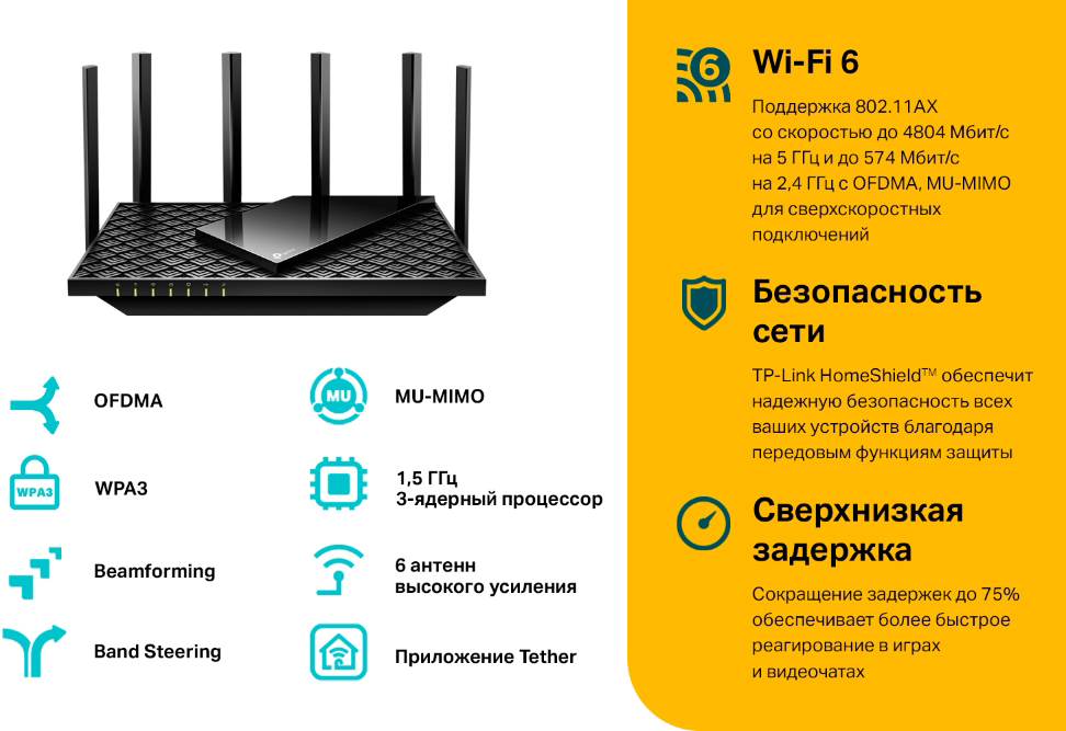 Роутер TP-Link Archer AX73 Черный 0200-3247 - фото 9