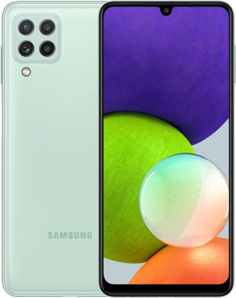 Смартфон Samsung A225 Galaxy A22 4/64Gb Mint 0101-7649 SM-A225FLGDSER A225 Galaxy A22 4/64Gb Mint - фото 1