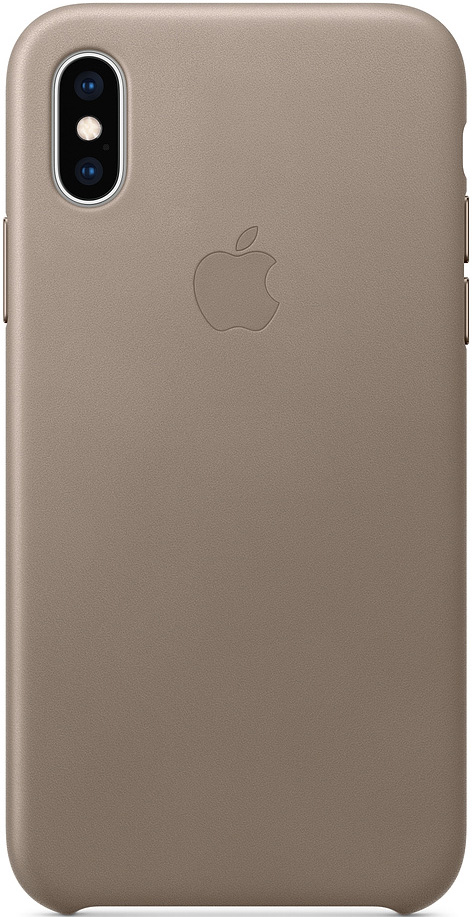 Клип-кейс Apple iPhone XS кожаный MRWL2ZM/A Beige