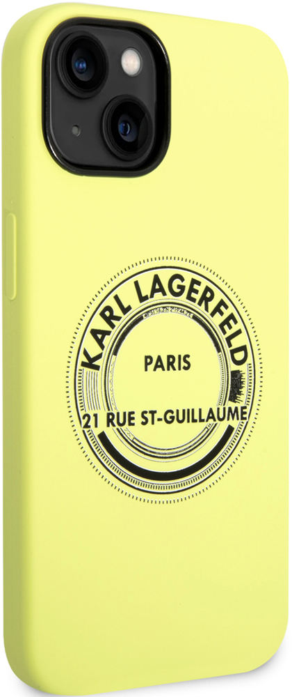 Чехол-накладка Karl Lagerfeld iPhone 14 Plus Liquid Silicone Case RSG Round Logo Bicolor Зеленый KLHCP14MSRSGRCN 0319-0645 - фото 4