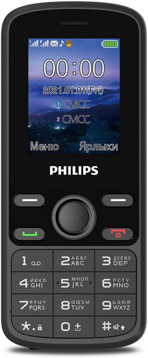Мобильный телефон Philips Xenium E111 Dual sim Black