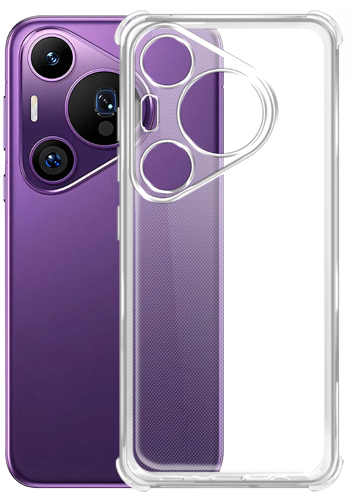 

Чехол-накладка Borasco, Bumper Case для HUAWEI Pura 70 Pro Прозрачный