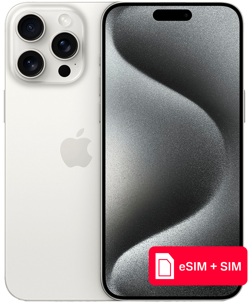 Смартфон Apple iPhone 15 Pro Max 256Gb eSIM + SIM Белый титан