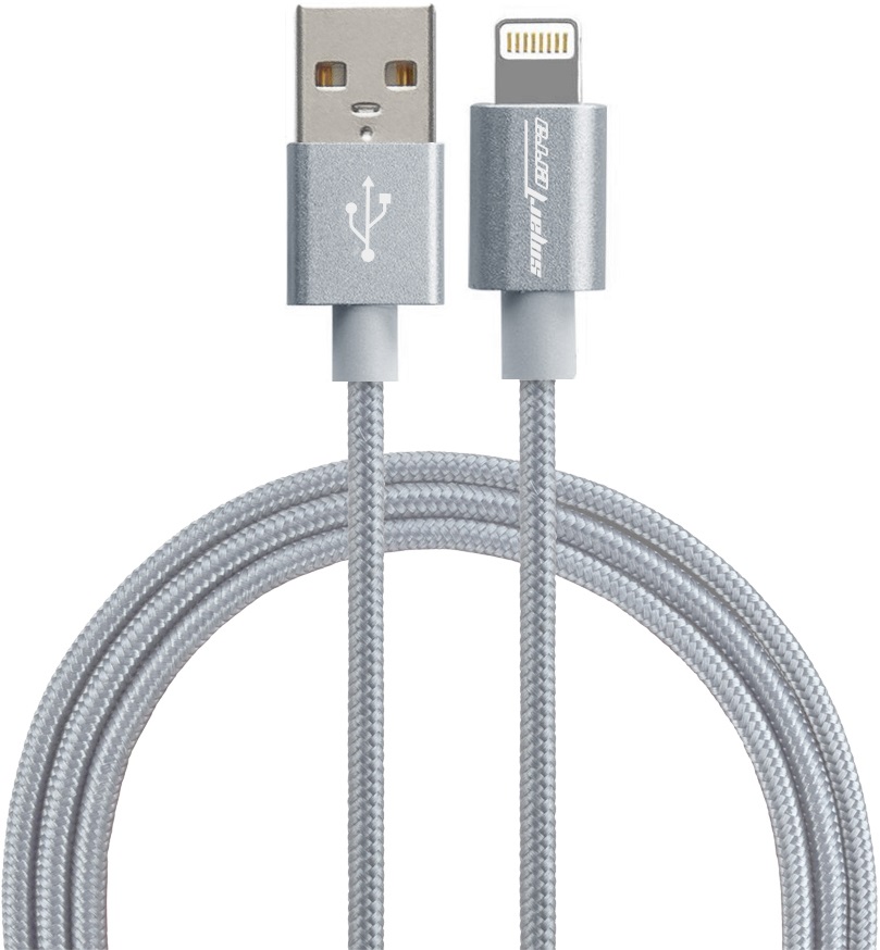 

Дата-кабель Smarterra STR-AL002M 8-pin Apple Lightning MFI Silver, STR-AL002M 8-pin Apple Lightning MFI Silver