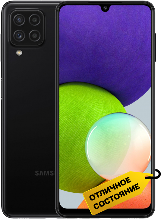 

Смартфон Samsung, Galaxy A22 4/128Gb Чёрный «Отличное состояние»