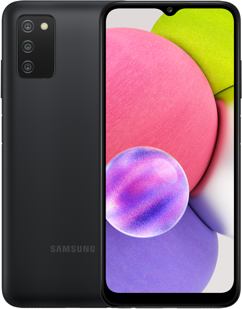 Смартфон Samsung Galaxy A03s 4/64Gb Black 0101-7729 SM-A037FZKGSER Galaxy A03s 4/64Gb Black - фото 1