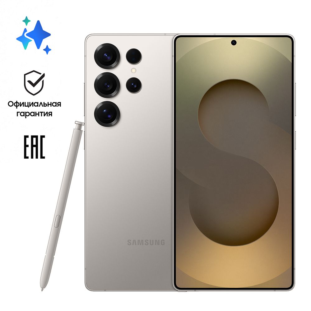 

Смартфон Samsung, Galaxy S25 Ultra 12/256 Гб 5G Титановый серый (S938)