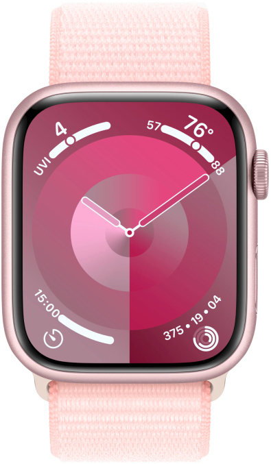 Часы Apple Watch Series 9 GPS 45мм корпус из алюминия Розовые + ремешок Sport Loop Розовый 0200-3917 Watch Series 9 GPS 45мм корпус из алюминия Розовые + ремешок Sport Loop Розовый - фото 2