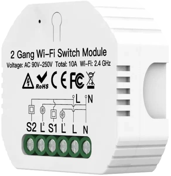Умное реле MOES MS-104BZR Wi-Fi 2,4GHz, Zigbee+RF433 МГц 0200-3640 MS-104BZR Wi-Fi 2,4GHz, Zigbee+RF433 МГц - фото 1