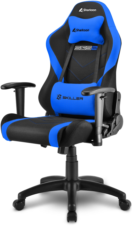 Игровое кресло Sharkoon Skiller SGS2 Jr. ткань Черно-синее