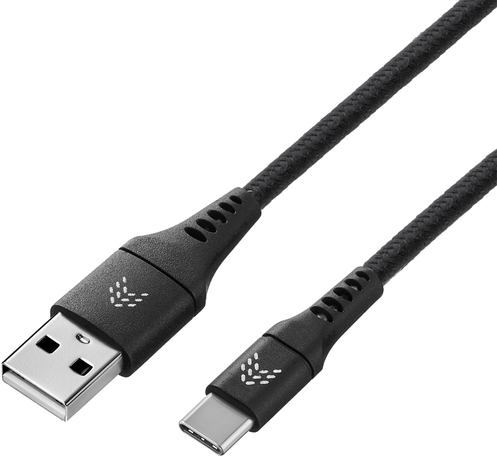 Дата-кабель Rocket Contact USB-A - USB-C 1м оплётка нейлон Черный