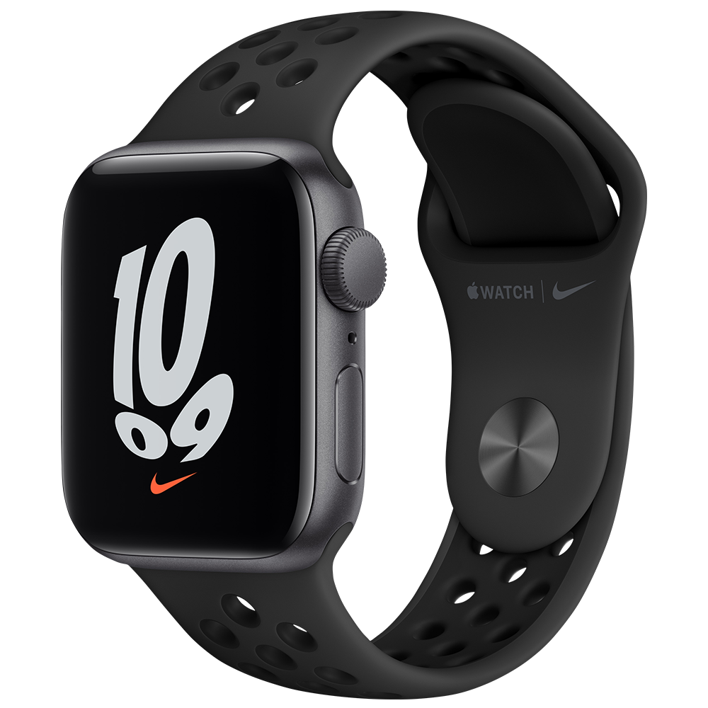 

Часы Apple, Watch Nike SE GPS 40мм корпус из алюминия серый космос + ремешок черный (MKQ33RU/A)
