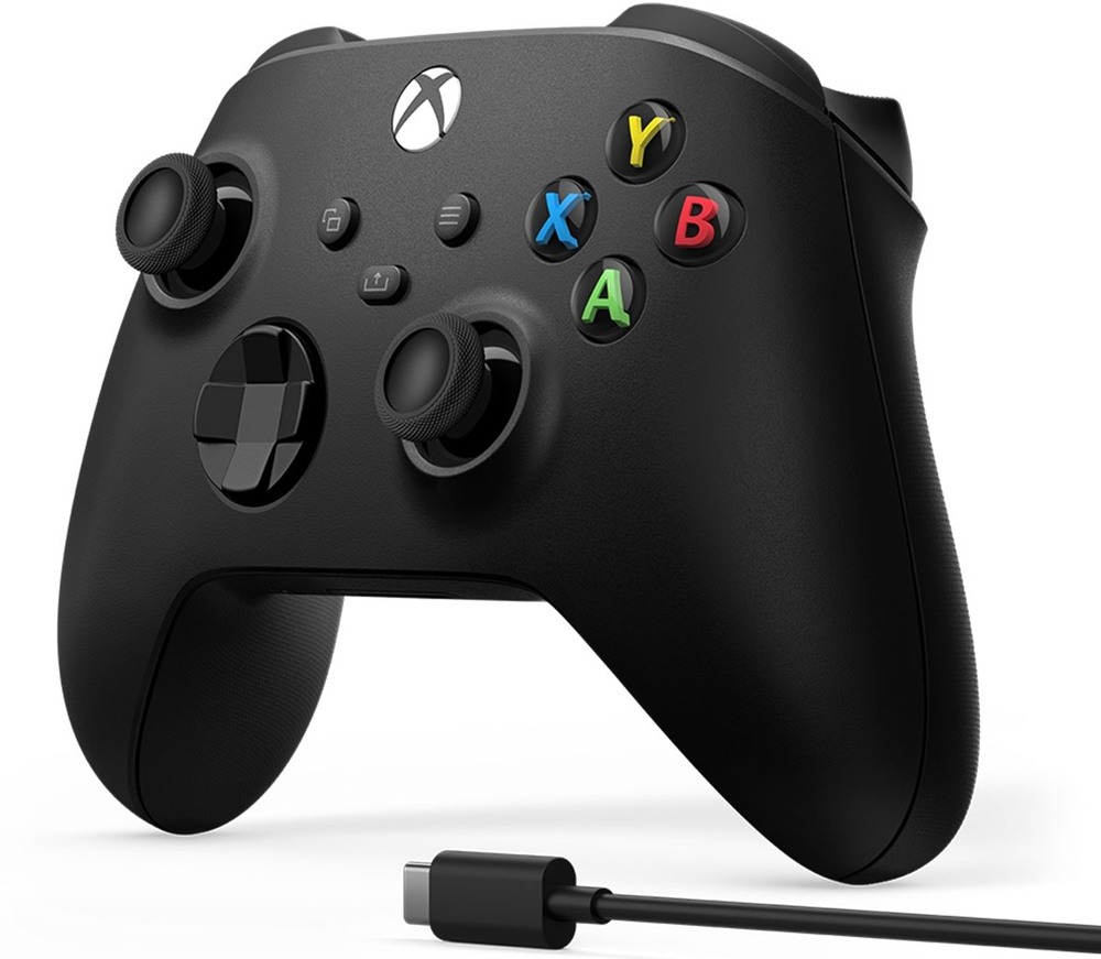 Беспроводной геймпад Microsoft Xbox для Windows + кабель USB-C Black 0206-0088 Xbox для Windows + кабель USB-C Black Xbox One, Xbox Series S, Xbox Series X - фото 2