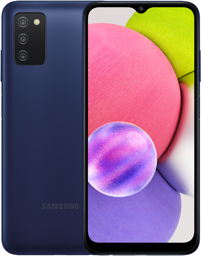 Смартфон Samsung Galaxy A03s 4/64Gb Blue 0101-7730 SM-A037FZBGSER Galaxy A03s 4/64Gb Blue - фото 1