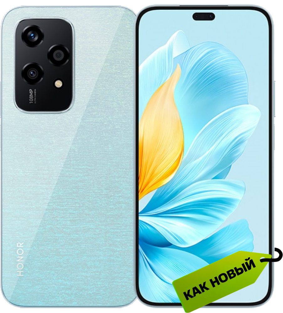 

Смартфон HONOR, 200 Lite 8/256 Гб Мерцающий голубой "Как новый"