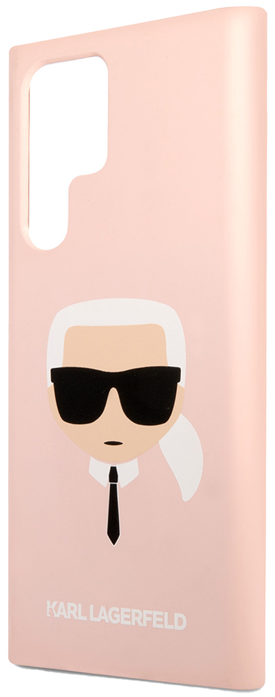 Чехол-накладка Karl Lagerfeld для Samsung Galaxy S22 Ultra Liquid silicone Karl's Head Hard Розовый 0319-0399 - фото 1
