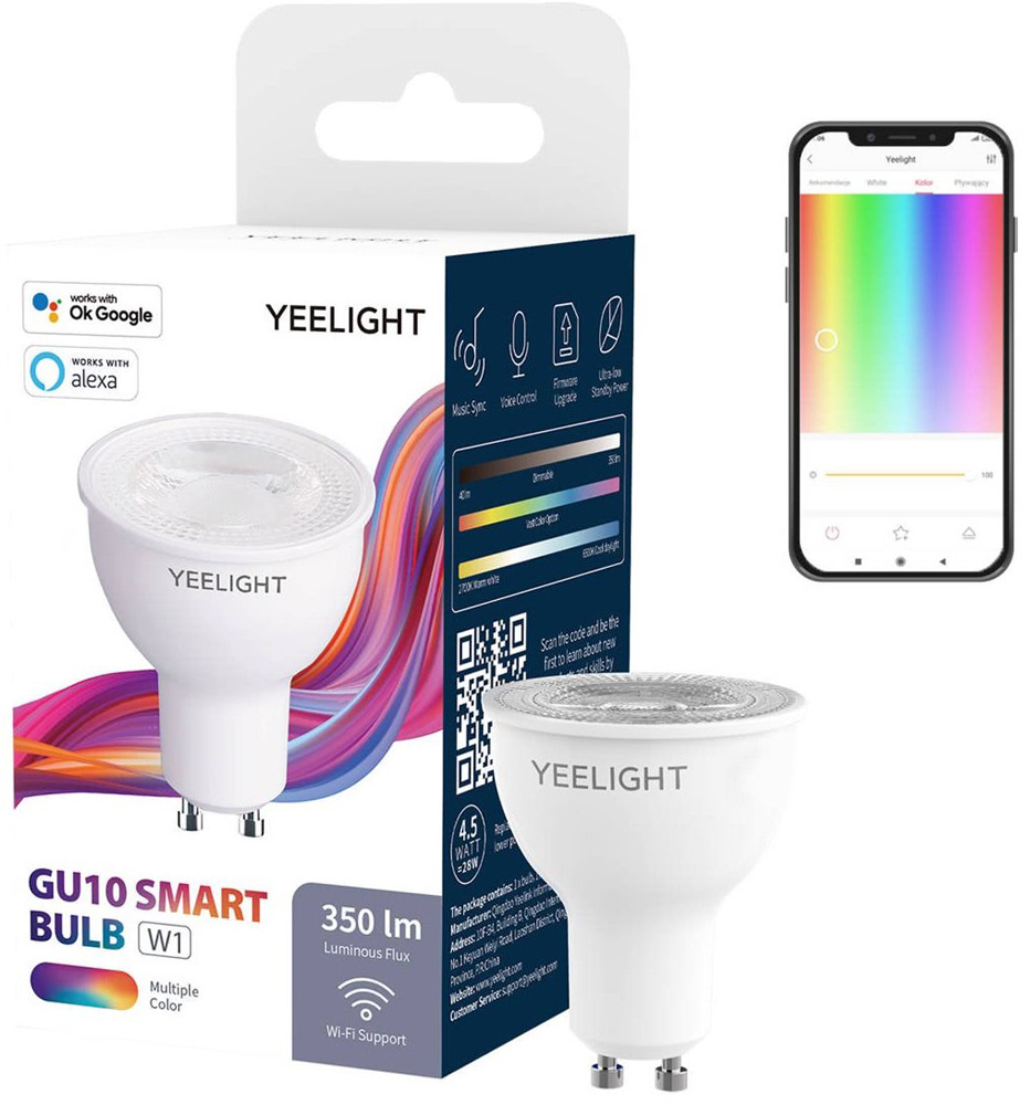 Умная лампочка Yeelight GU10 Smart Bulb Multicolor цветная (YLDP004-A) 0200-2589 GU10 Smart Bulb Multicolor цветная (YLDP004-A) - фото 2