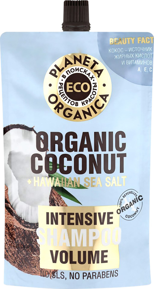 Шампунь Planeta Organica ECO Organic coconut для объема 200мл 7000-2729 - фото 1