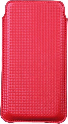 Чехол-футляр OxyFashion Карбон универсальный размер M 4,3-5,5" Red